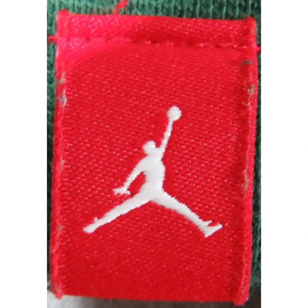 Jordan Essentials All Over Print Hoodie Men M Green Jumpman Fleece Cotton Logo